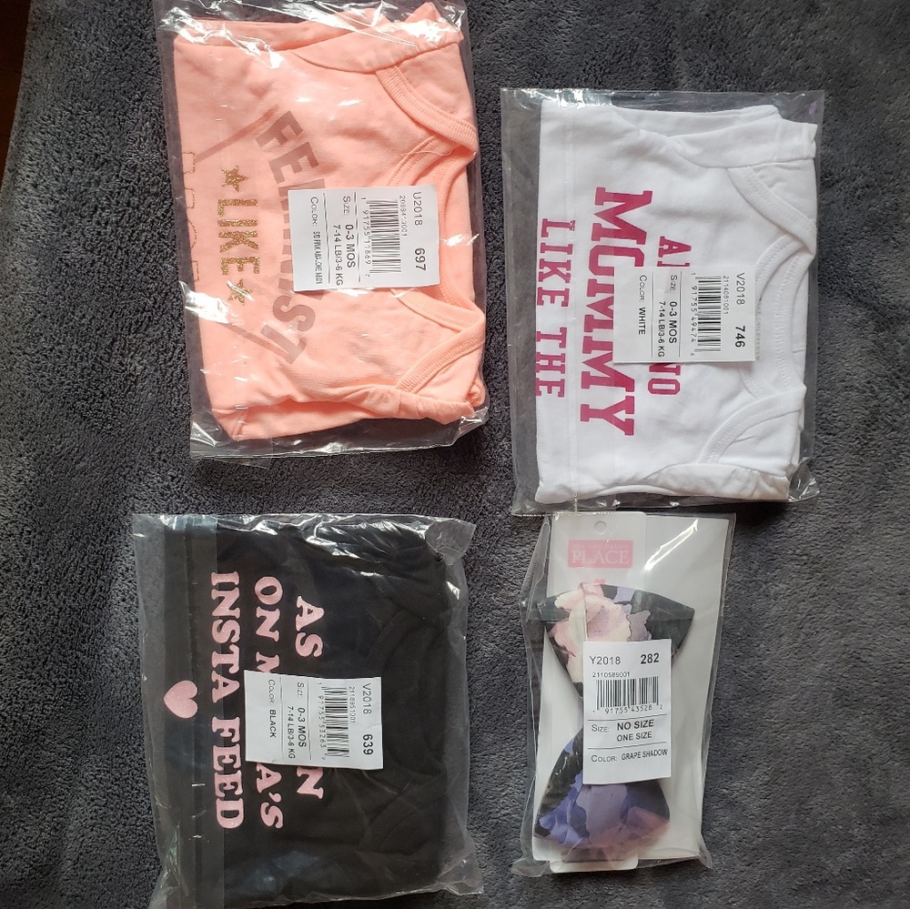 3 BRAND NEW children's place onesies